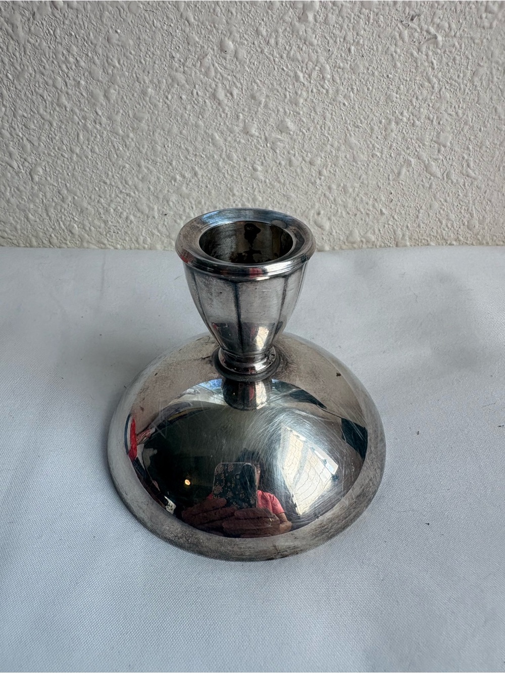 Oneida silver plated candle holder